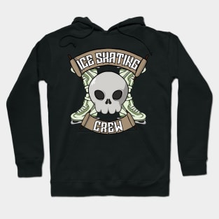 Ice skating crew Jolly Roger pirate flag Hoodie